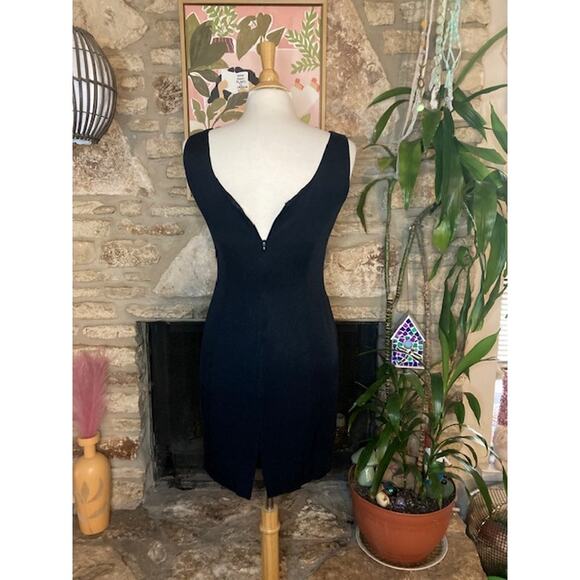 Upcycled 80s Black Tank Dress – Screen Printed White Guns – OOAK - Picture 6 of 8